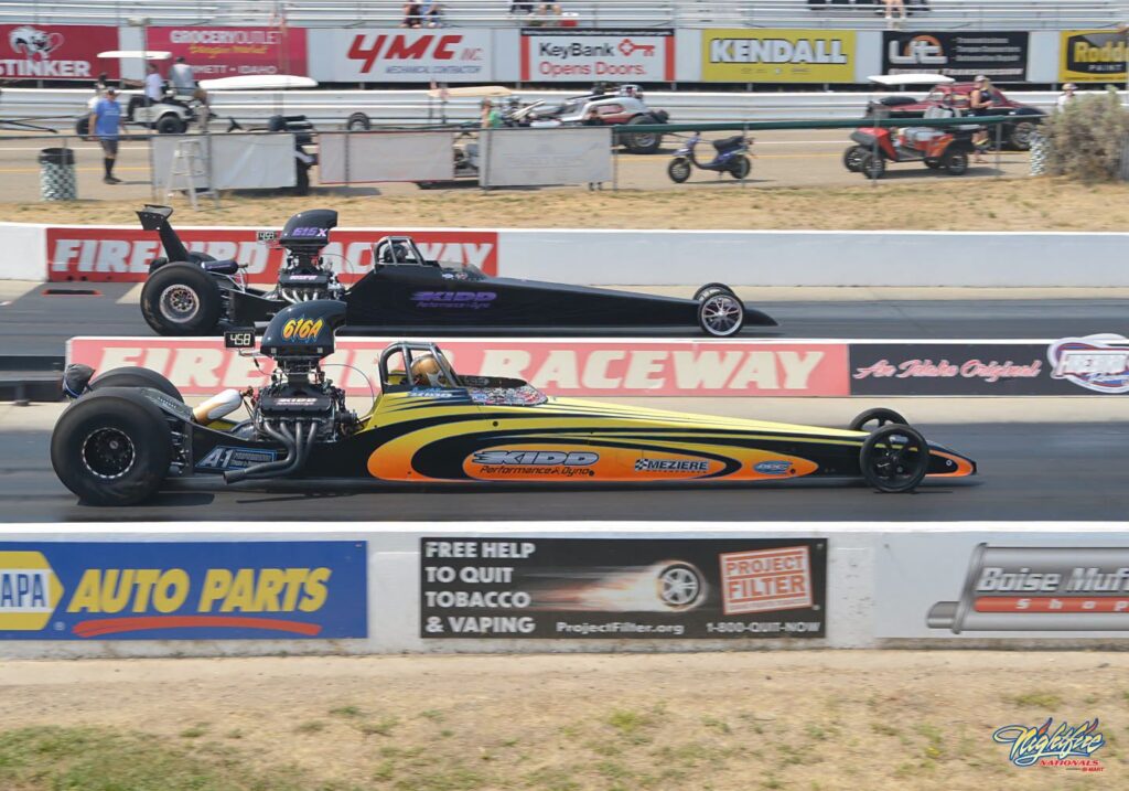Rayce Kidd (Near Lane) - Top Fire Dragster Winner